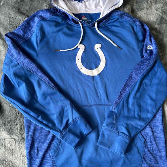 Men's Majestic Indianapolis Colts Armor Hoodie. (THERMA BASE) Majestic - Picture 6 of 12